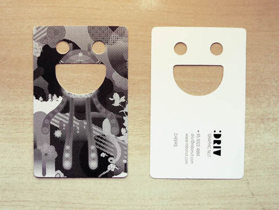 Driv Loo Die-Cut Business Cards