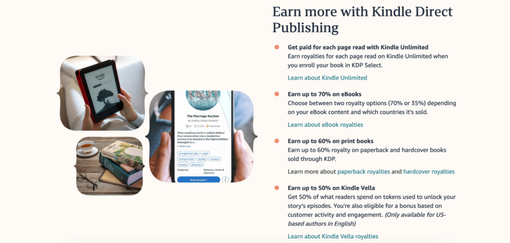 use kindle direct to earn money on amazon