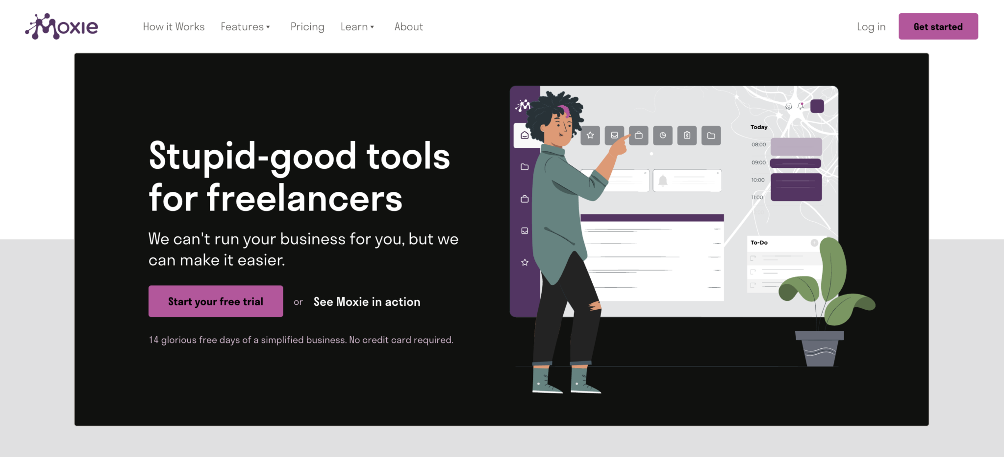 moxie freelance platform homepage