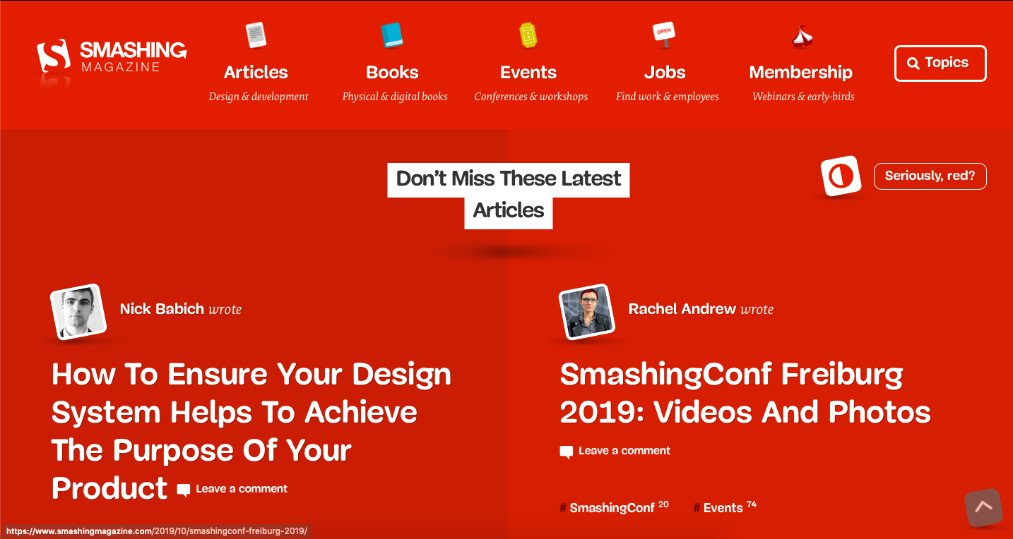 Smashing Magazine is a platform for finidng freelance graphic design jobs