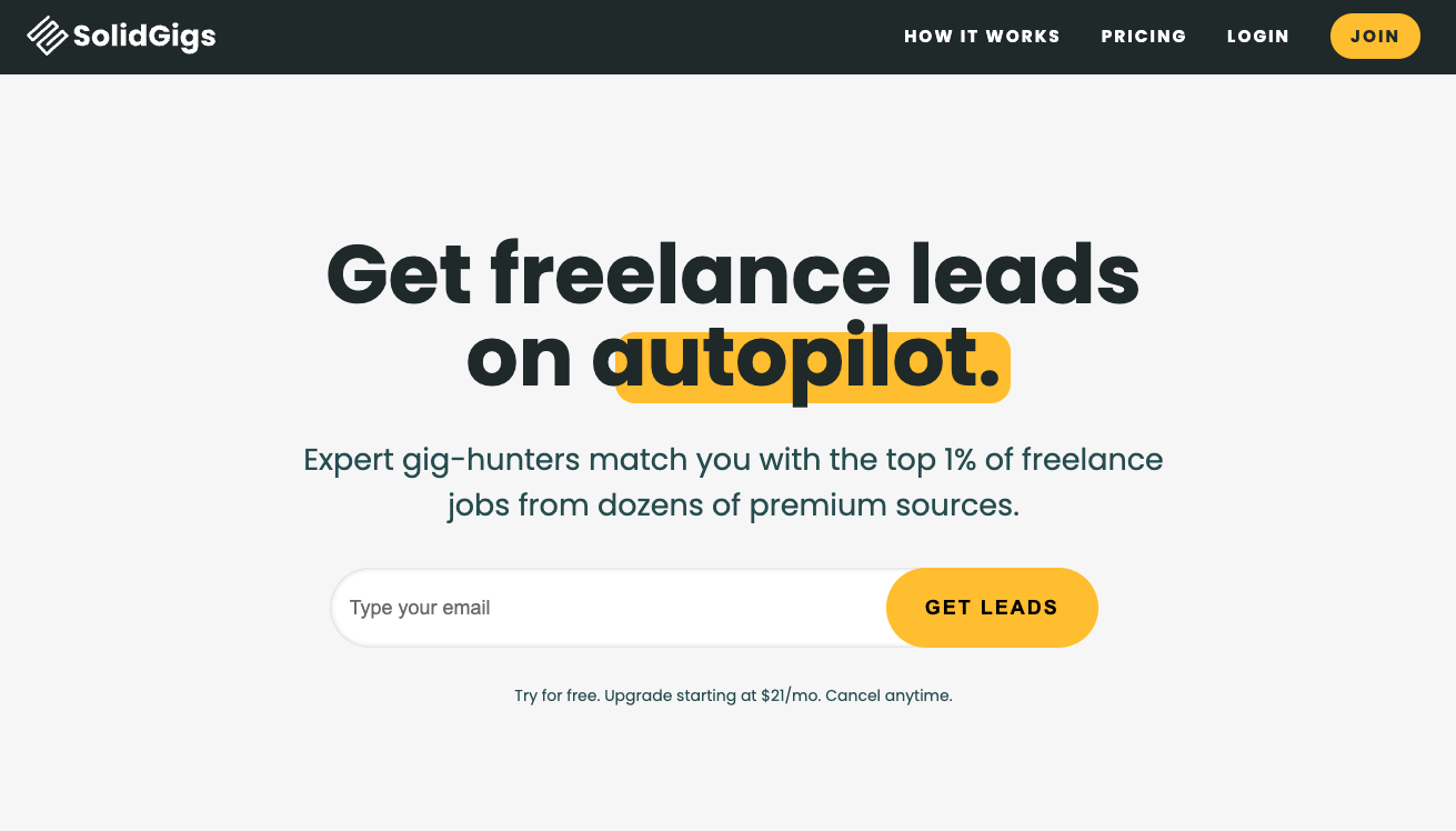 Freelance writing jobs on SolidGigs