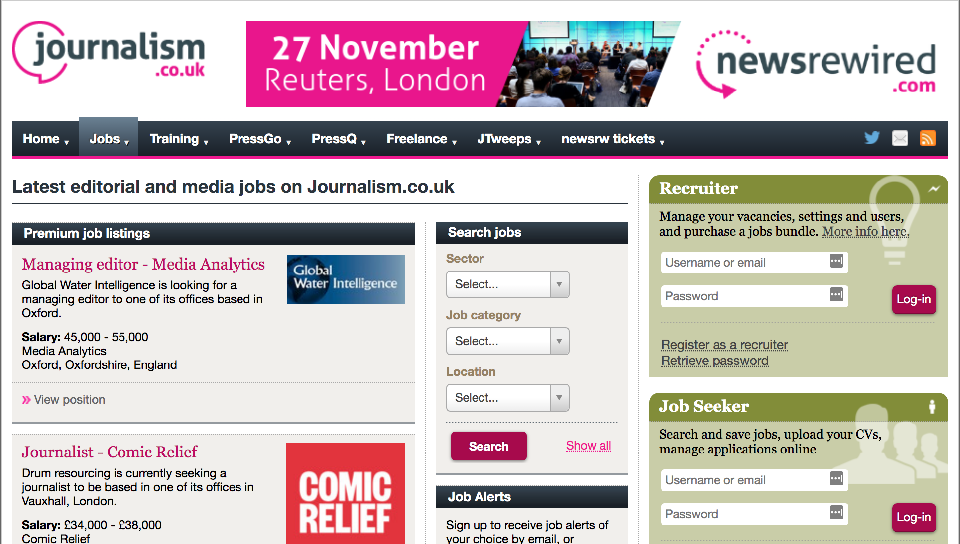 writing jobs sites - journalism