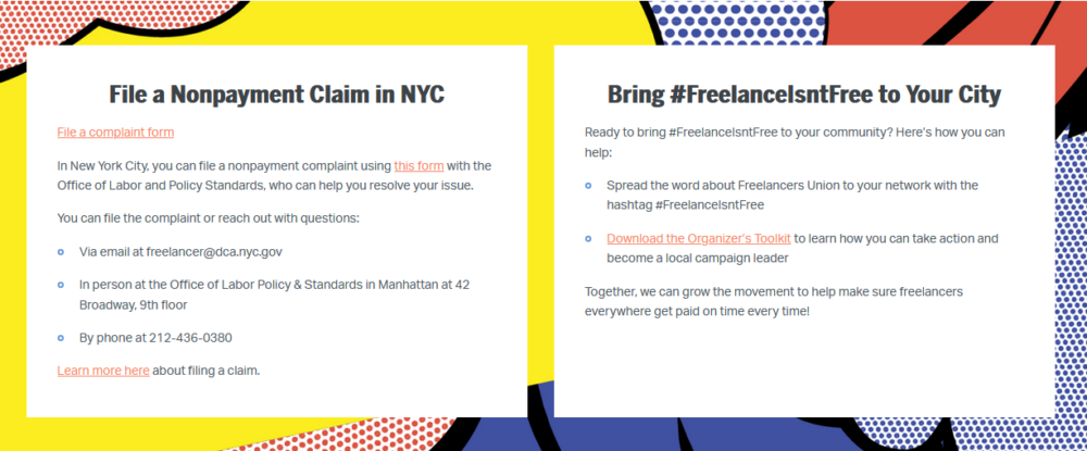 freelance isn't free act