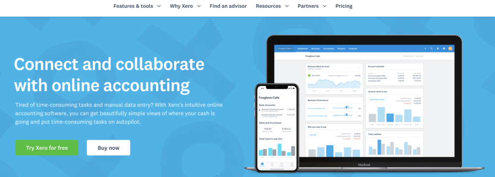 bookkeeper software - xero